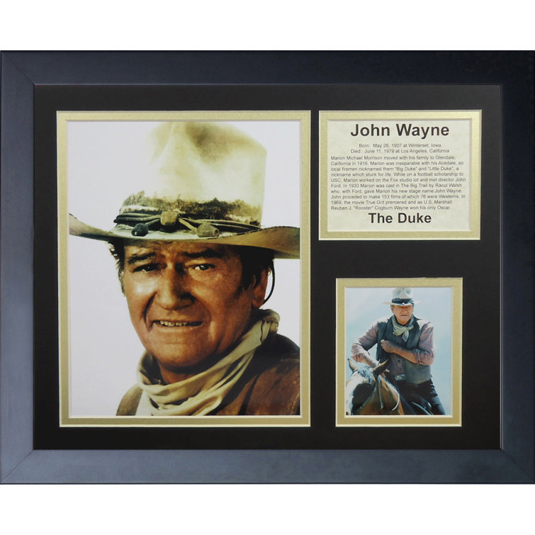 Legends Never Die John Wayne Framed On Paper Memorabilia Wayfair